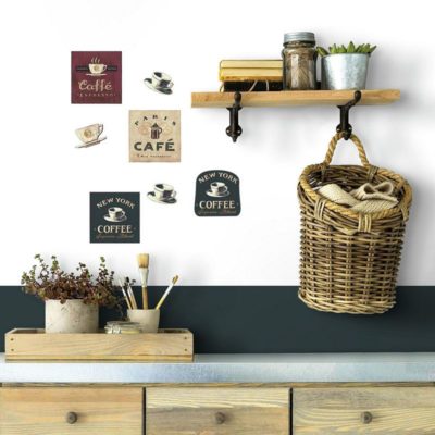 wallpaperstore.gr-αυτοκόλλητο τοίχου,ετικέτες,coffee,κουζίνα,DIY