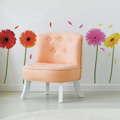 wallpaperstore.gr-αυτοκόλλητο τοίχου,λουλούδια,φύλλα,DIY
