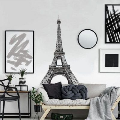 wallpaperstore.gr-αυτοκόλλητο τοίχου,πύργος Eiffel,λέξεις,DIY