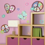 wallpaperstore.gr-αυτοκόλλητο τοίχου,ειρήνη,λουλούδια,DIY