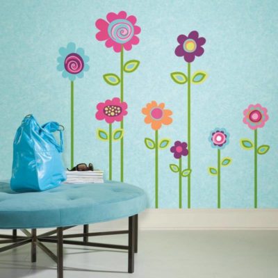 wallpaperstore.gr-αυτοκόλλητο τοίχου,λουλούδια,παιδική,DIY