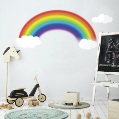 wallpaperstore.gr-αυτοκόλλητο τοίχου,ουράνιο τόξο,παιδική,DIY