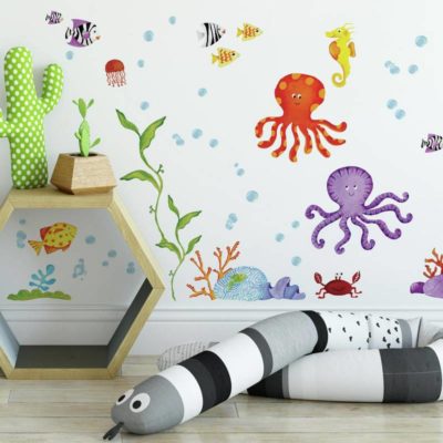 wallpaperstore.gr-αυτοκόλλητο τοίχου,ψάρια,παιδικές,DIY
