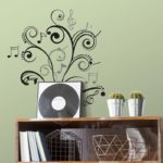 wallpaperstore.gr-αυτοκόλλητο τοίχου,μουσική,νότες,DIY