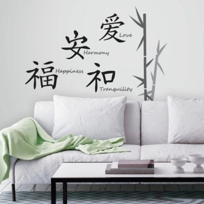 wallpaperstore.gr-αυτοκόλλητο τοίχου,κινέζικα,γράμματα,DIY