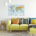 wallpaperstore.gr-αυτοκόλλητο τοίχου,χάρτης,δυνατότητα σημειώσεων,DIY