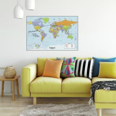 wallpaperstore.gr-αυτοκόλλητο τοίχου,χάρτης,δυνατότητα σημειώσεων,DIY