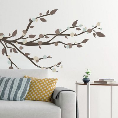 wallpaperstore.gr-αυτοκόλλητο τοίχου,φύλλα,κλαδιά,DIY