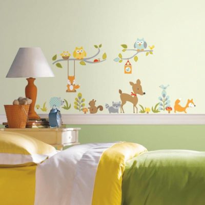 wallpaperstore.gr-αυτοκόλλητο τοίχου,κλαδιά,ζώα,DIY