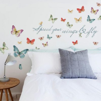 wallpaperstore.gr-αυτοκόλλητο τοίχου,λέξεις,γράμματα,πεταλούδες,Lisa Audit