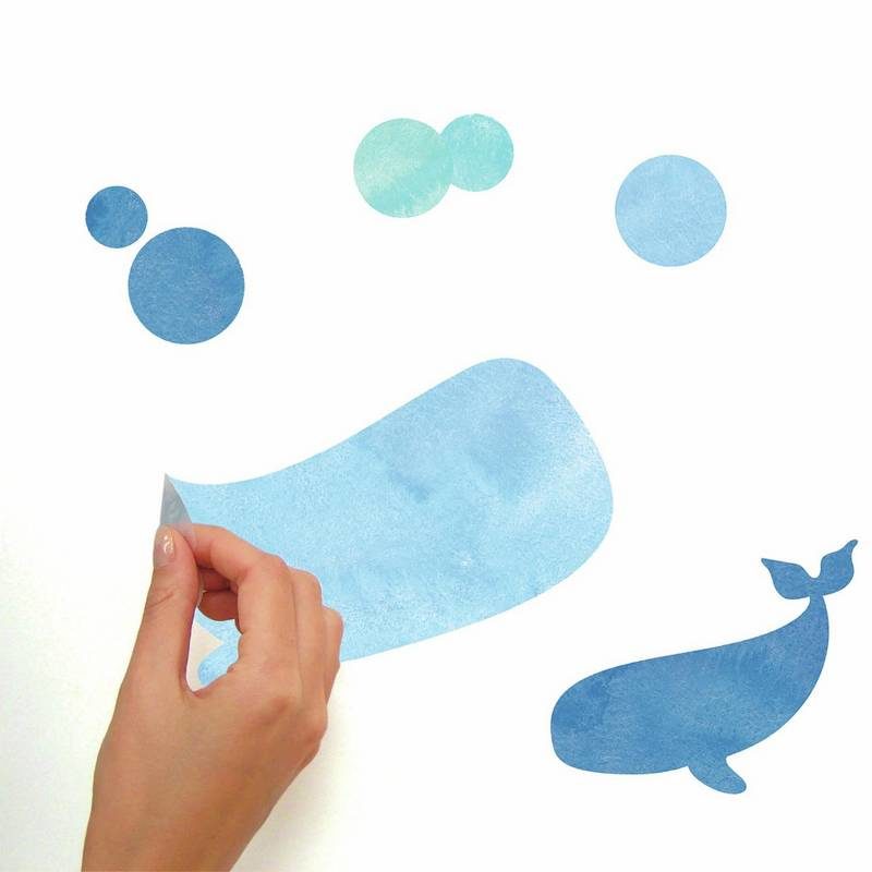 wallpaperstore.gr-αυτοκόλλητο τοίχου,φάλαινες,λέξεις,παιδική,DIY