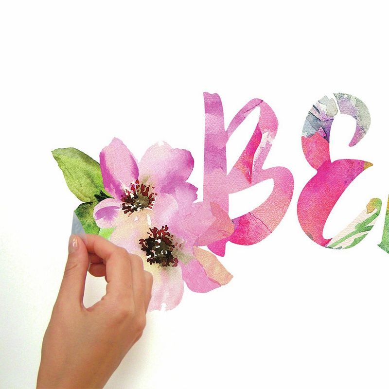 wallpaperstore.gr-αυτοκόλλητο τοίχου,λέξεις,λουλούδια