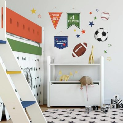 wallpaperstore.gr-αυτοκόλλητο τοίχου,μπάλες,σπορ,DIY