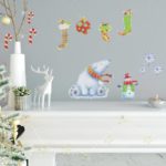 wallpaperstore.gr-αυτοκόλλητο τοίχου,χιονονιφάδα,Χριστούγεννα,DIY