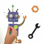 wallpaperstore.gr-αυτοκόλλητο τοίχου,ρομπότ,παιδική,DIY