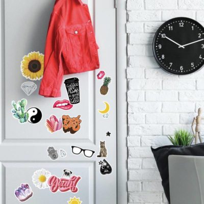 wallpaperstore.gr-αυτοκόλλητο τοίχου,καφές,λουλούδια,yin,DIY