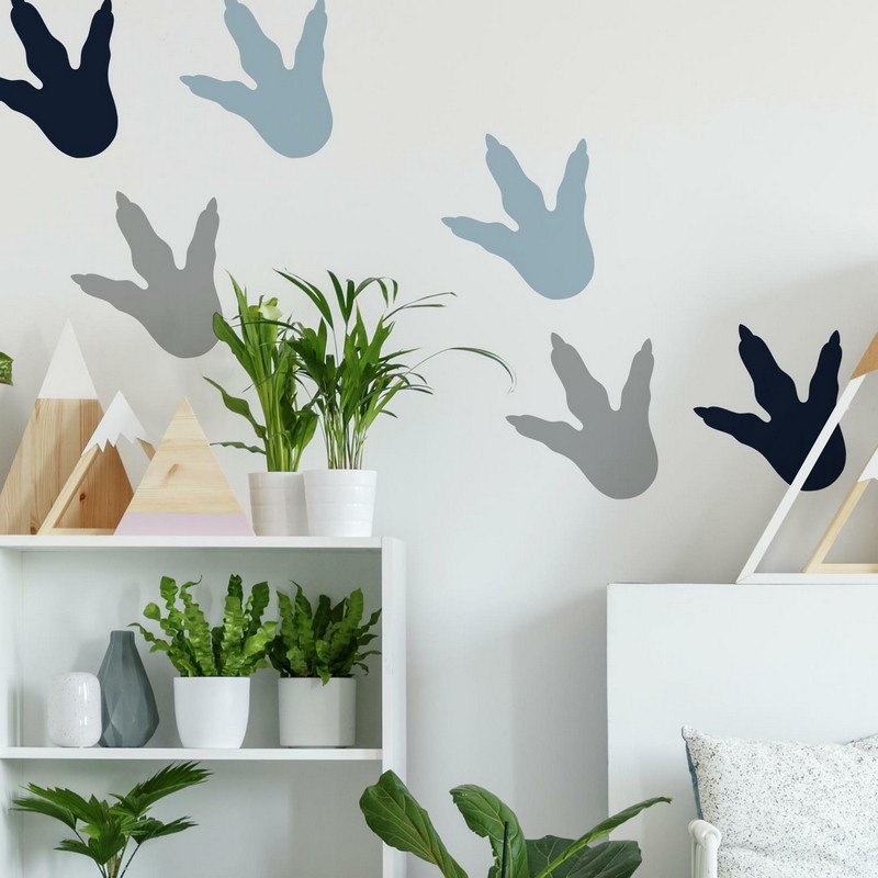 wallpaperstore.gr-αυτοκόλλητο τοίχου,πτηνά,πατημασιές,παιδική,DIY