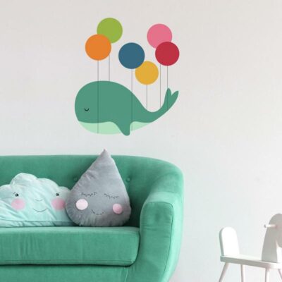 wallpaperstore.gr-αυτοκόλλητο τοίχου,φαλαινα,DIY,παιδικά