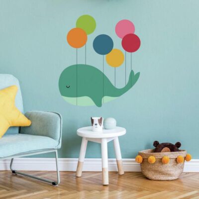 wallpaperstore.gr-αυτοκόλλητο τοίχου,φαλαινα,DIY,παιδικά