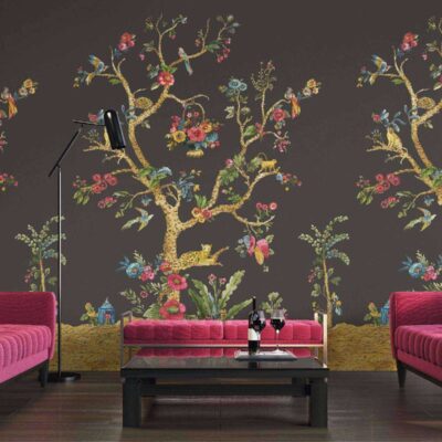 wallpaperstore.gr-παράσταση τοίχου,δέντρο,ζώα.λουλούδια