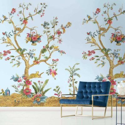 wallpaperstore.gr-παράσταση τοίχου,δέντρο,ζώα.λουλούδια