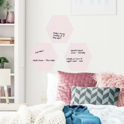 wallpaperstore.gr-αυτοκόλλητο τοίχου,εξάγωνα,σημειώσεις,DIY