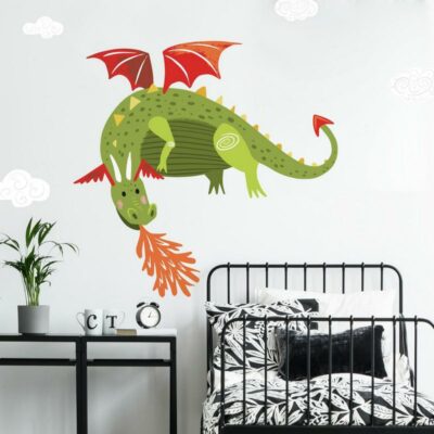 wallpaperstore.gr-αυτοκόλλητο τοίχου,δράκοι,DIY