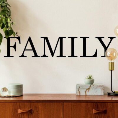 wallpaperstore.gr-αυτοκόλλητο τοίχου,λέξεις,family,DIY