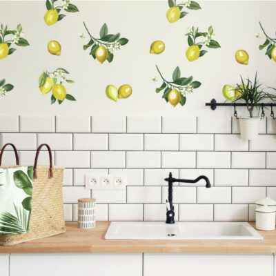 wallpaperstore.gr-αυτοκόλλητο τοίχου,λεμόνια,DIY