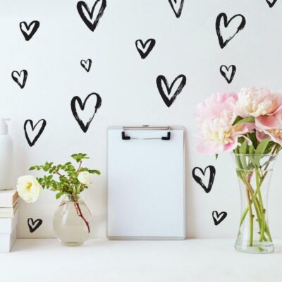 wallpaperstore.gr-αυτοκόλλητο τοίχου,καρδιές,DIY