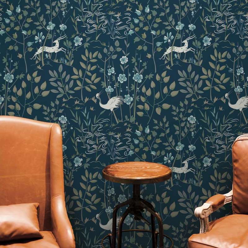 wallpaperstore.gr-ταπετσαρία τοίχου,φύλλα,ζώα
