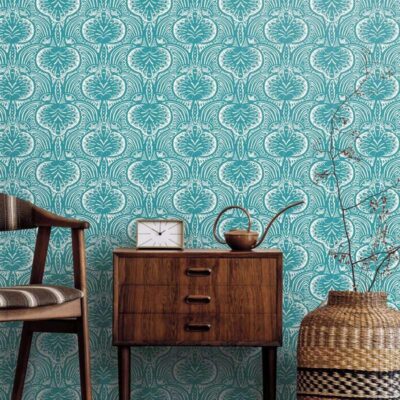 wallpaperstore.gr-ταπετσαρία τοίχου,φοίνικας,φύλλα,μοτίβο