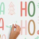 wallpaperstore.gr-αυτοκόλλητο τοίχου,λέξεις,Χριστούγεννα,DIY