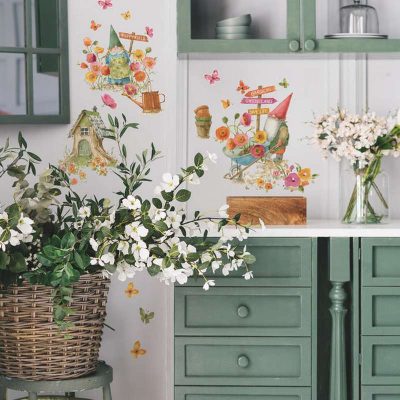 wallpaperstore.gr-αυτοκόλλητο τοίχου,καλλικάντζαροι,λουλούδια,DIY