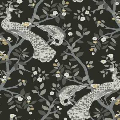 wallpaperstore.gr-ταπετσαρία,φύλλα,πουλιά