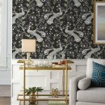 wallpaperstore.gr-ταπετσαρία,φύλλα,πουλιά